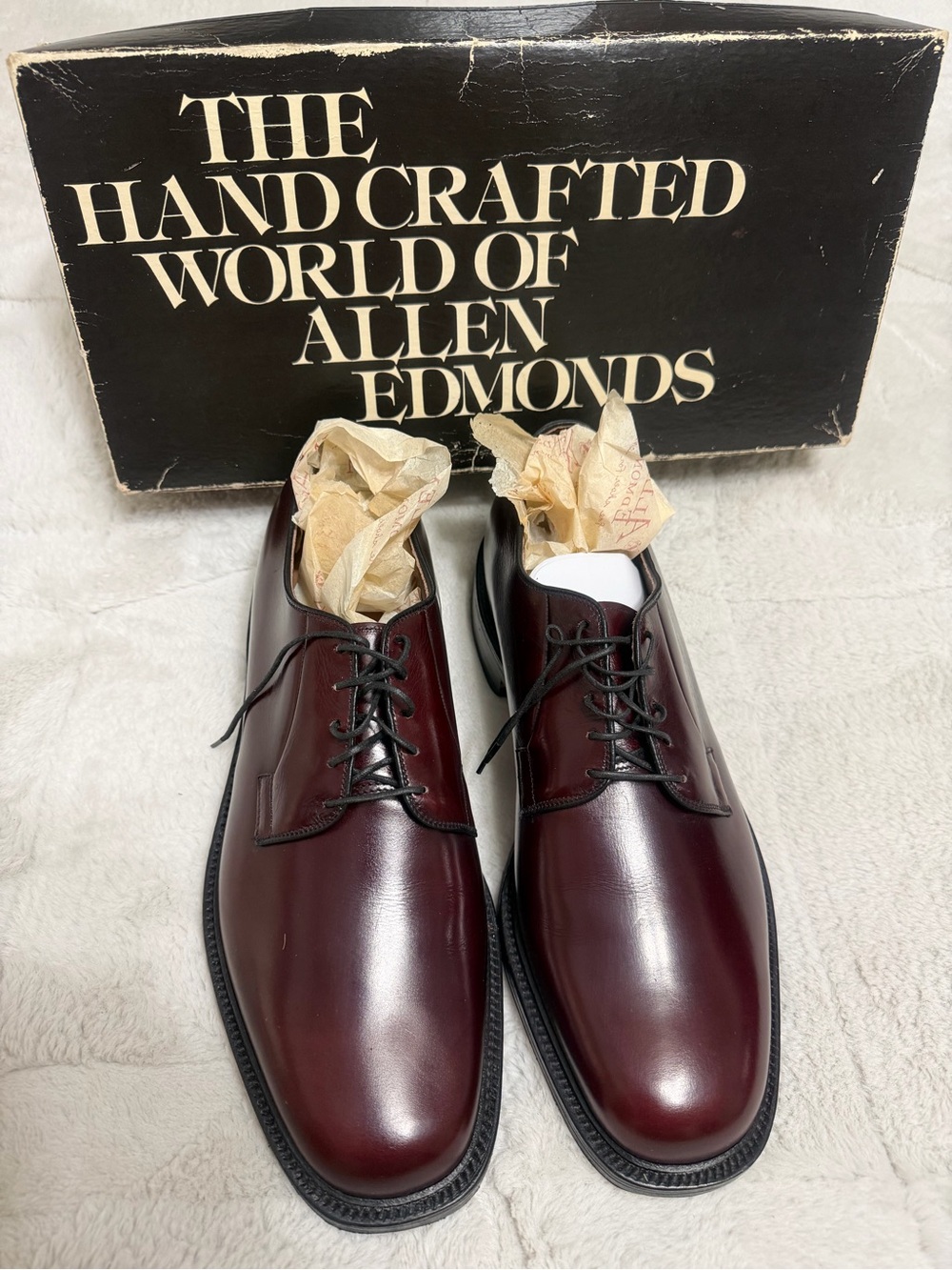 NEW Vintage Deadstock Allen Edmonds Leeds 9548 Shell Cordovan Derby Oxford 9